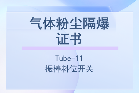 计为Tube-11振棒料位开关气体粉尘隔爆认证证书