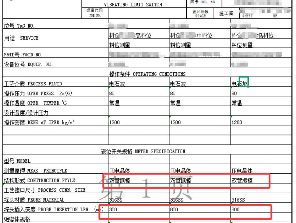 新疆化工厂硫酸钙料仓振动料位开关应用案例