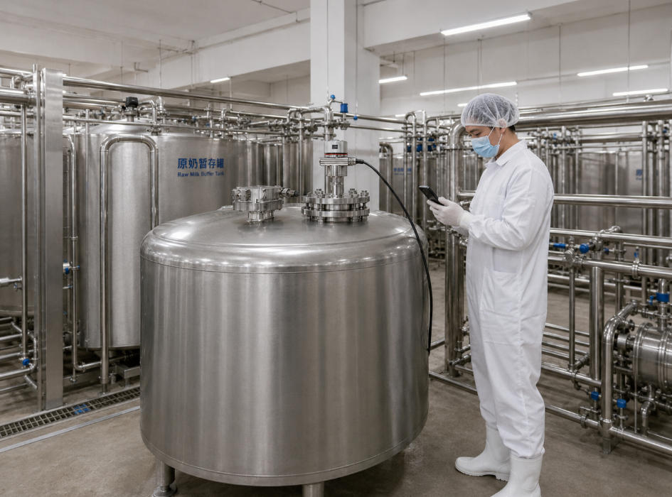 JWrada®-34雷达物位计如何让黄油储罐CIP清洗更高效