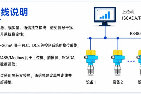 计为 PRO 系列雷达料位计六线制通信方案：4～20mA + RS485/Modbus 提升料仓物位测量可靠性